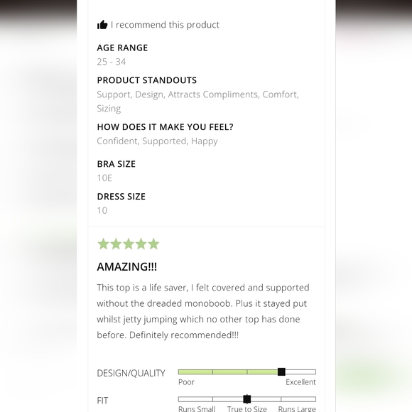 Lilly and Lime high neck top Like new condition (medium D/E) 34E - Picture 10 of 14